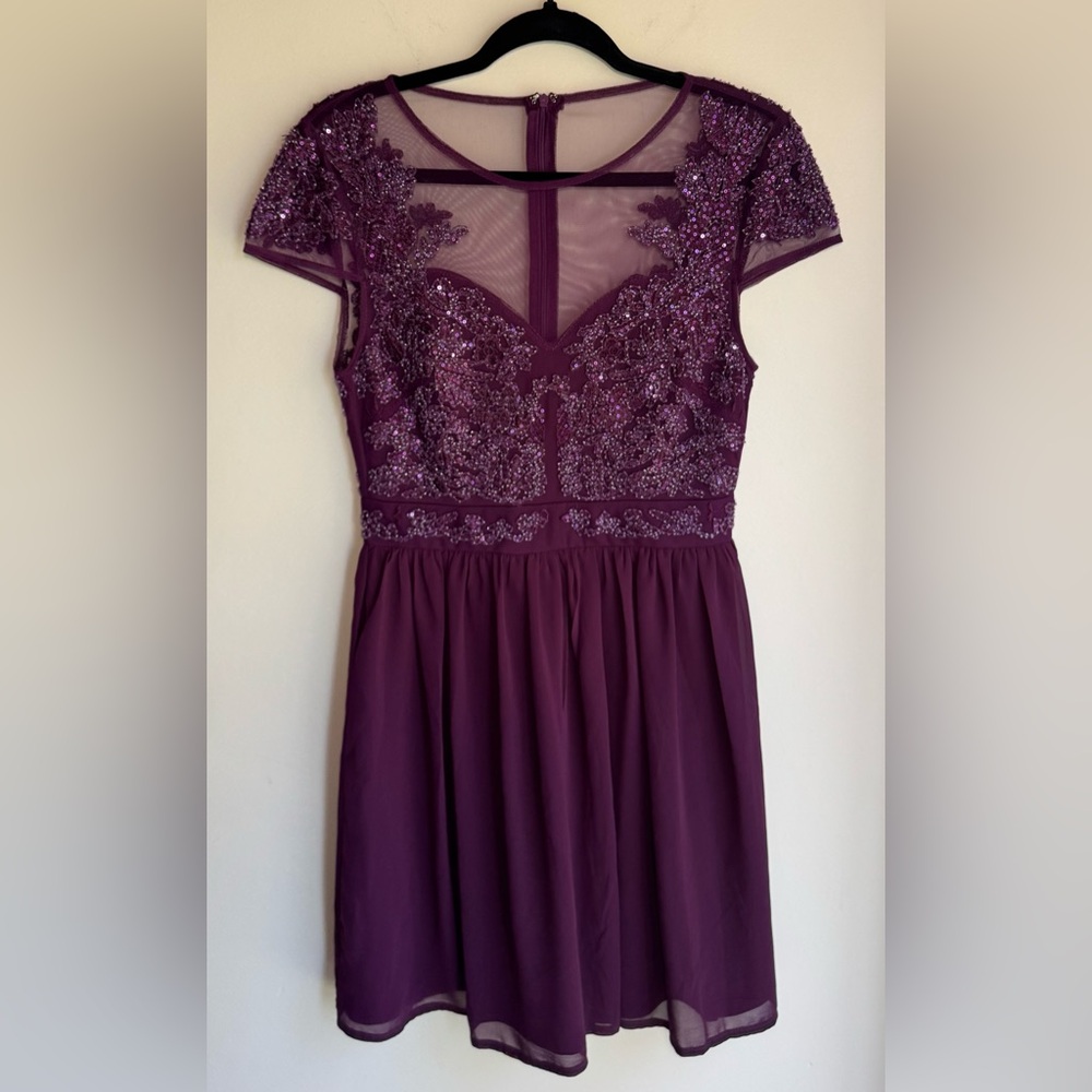 Francesca’s Purple Sequin Mini Dress XS NWT